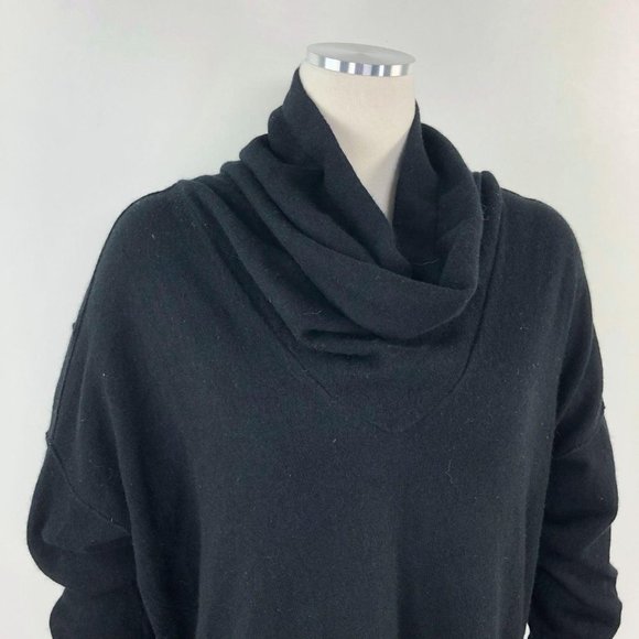 Inhabit L Sweater Black Cashmere Slouchy Lagenlook - Picture 3 of 8